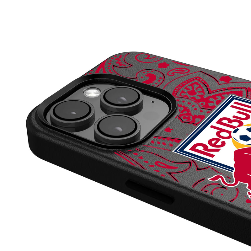 New York Red Bulls  Paisley iPhone Magnetic Phone Case Detail.Jpg