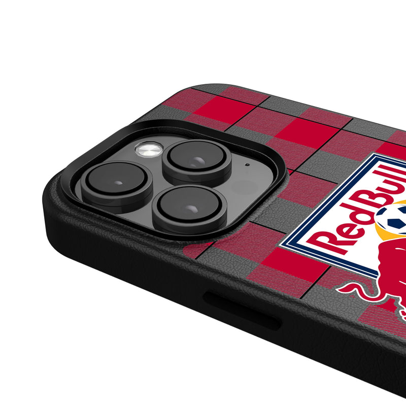 New York Red Bulls  Plaid iPhone Magnetic Phone Case Detail.Jpg