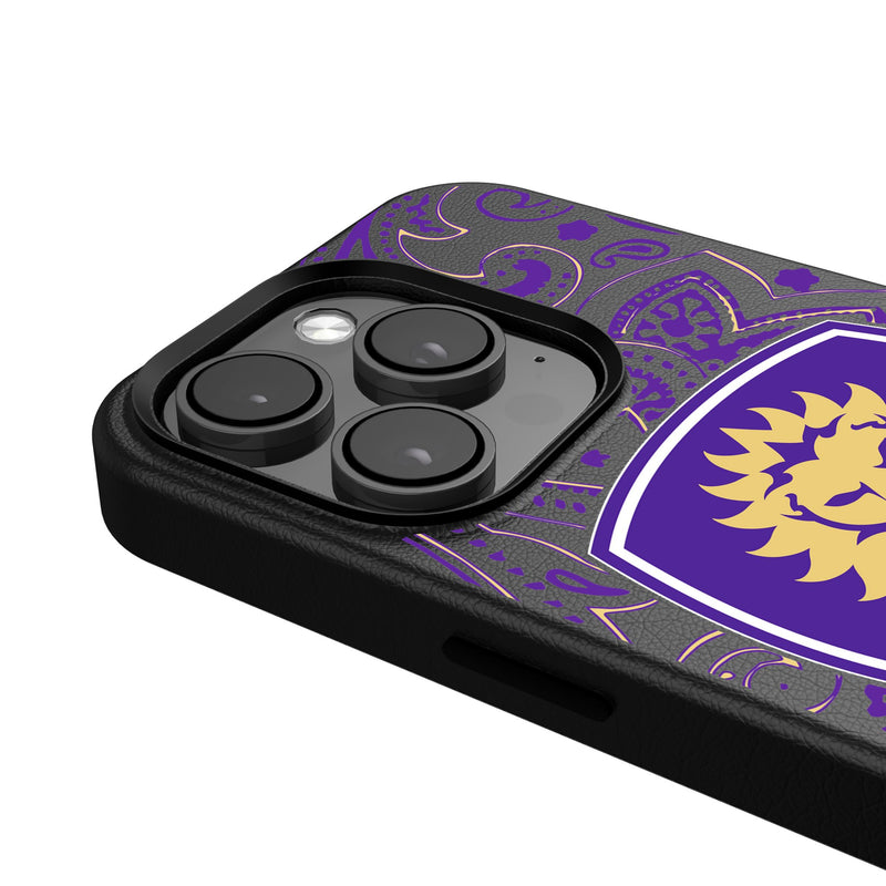 Orlando City Soccer Club  Paisley iPhone Magnetic Phone Case Detail.Jpg