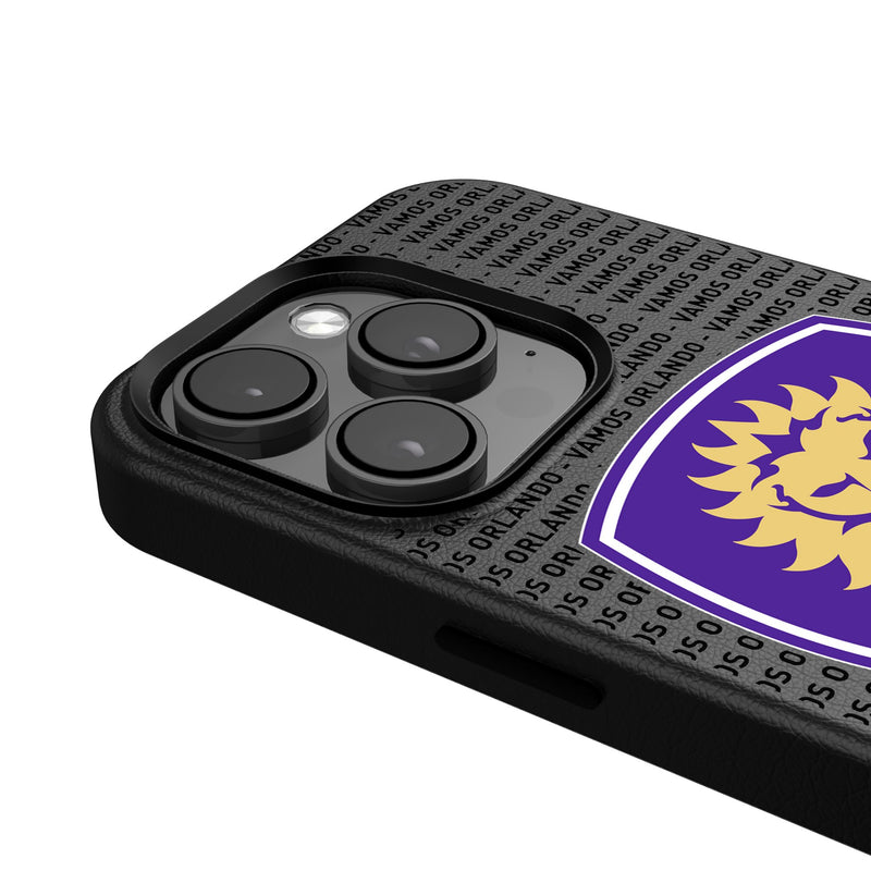 Orlando City Soccer Club  Text Backdrop iPhone MagSafe Compatible Phone Case Detail.Jpg