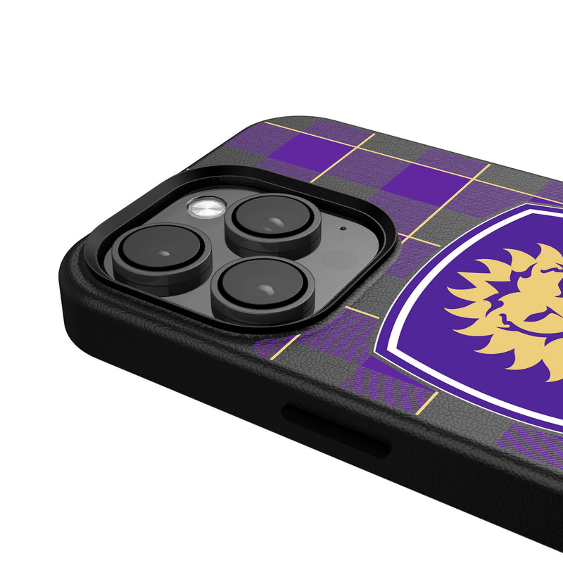 Orlando City Soccer Club  Plaid iPhone Magnetic Phone Case Detail.Jpg