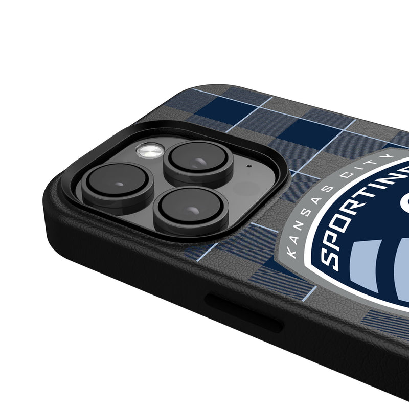 Sporting Kansas City   Plaid iPhone MagSafe Compatible Phone Case Detail.Jpg