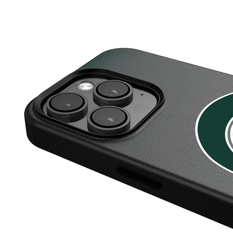 Michigan State University Spartans Linen iPhone MagSafe Compatible Phone Case Detail.Jpg