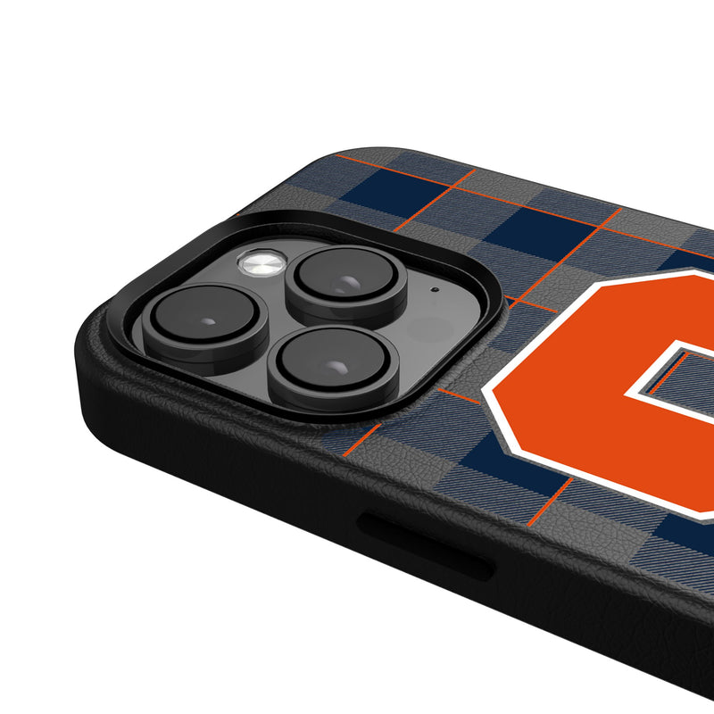 Syracuse University Orange Plaid iPhone MagSafe Compatible Phone Case Detail.Jpg