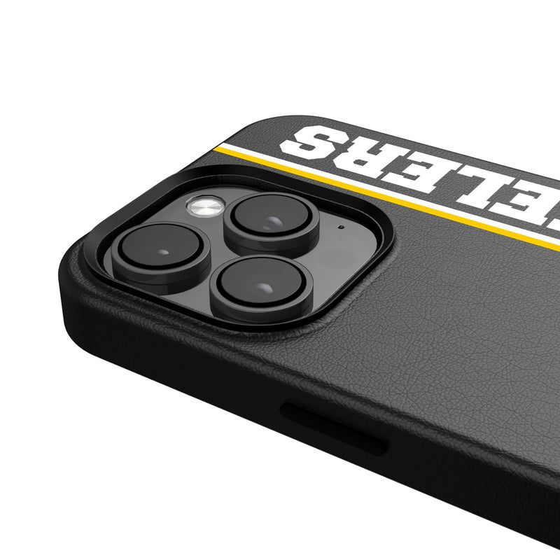 Pittsburgh Steelers 1961 Historic Collection Sidebar iPhone MagSafe Compatible Phone Case Detail.Jpg