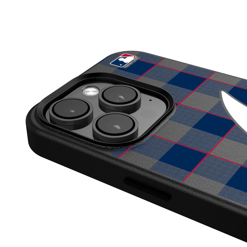 Atlanta Braves Plaid iPhone MagSafe Compatible Phone Case Detail.Jpg