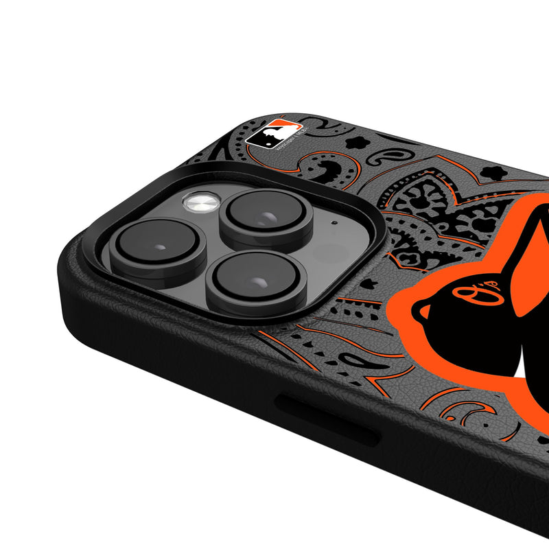 Baltimore Orioles Paisley iPhone MagSafe Compatible Phone Case Detail.Jpg