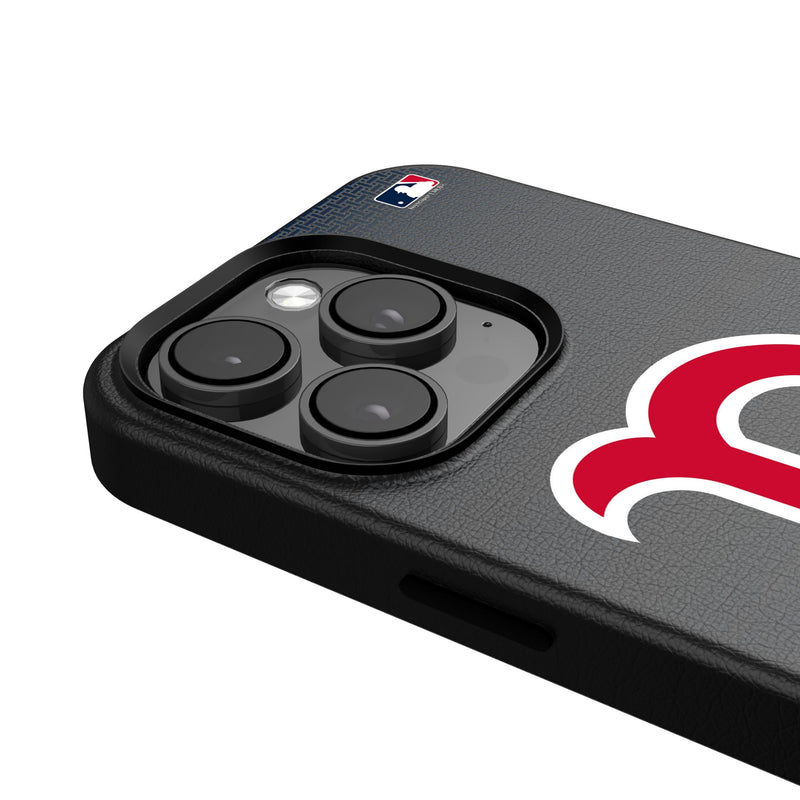 Boston Red Sox Linen iPhone MagSafe Compatible Phone Case Detail.Jpg