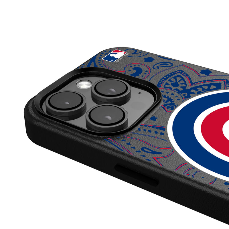 Chicago Cubs Paisley iPhone MagSafe Compatible Phone Case Detail.Jpg