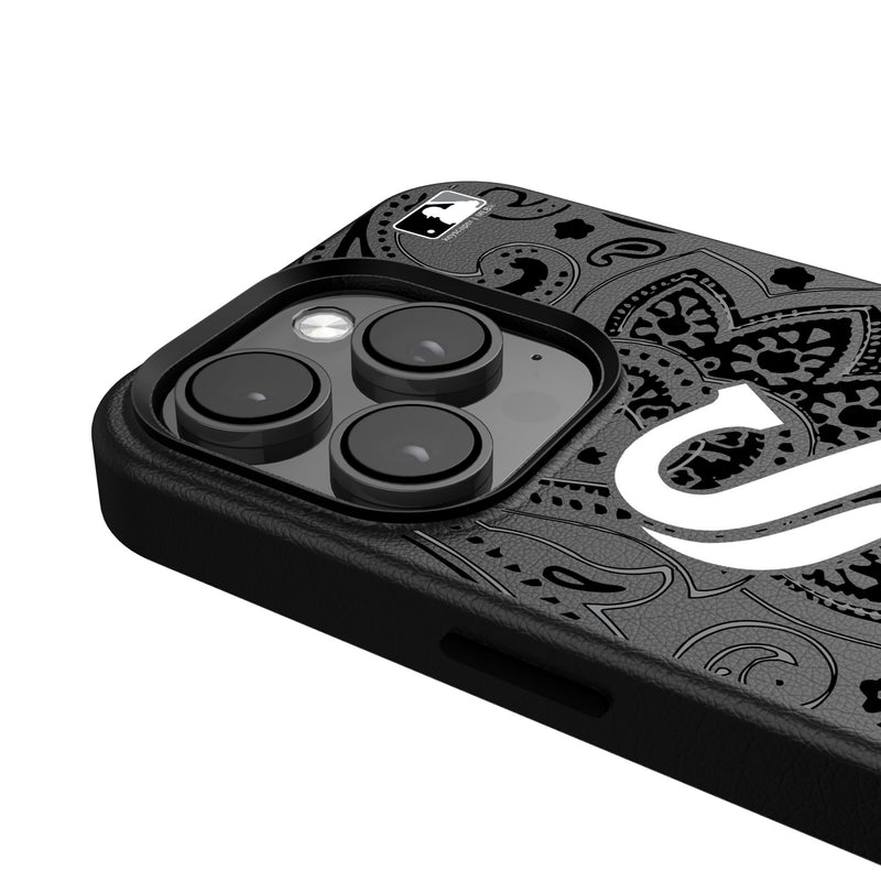 Chicago White Sox Paisley iPhone MagSafe Compatible Phone Case Detail.Jpg