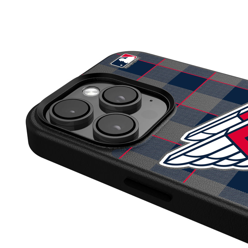 Cleveland Guardians Plaid iPhone MagSafe Compatible Phone Case Detail.Jpg