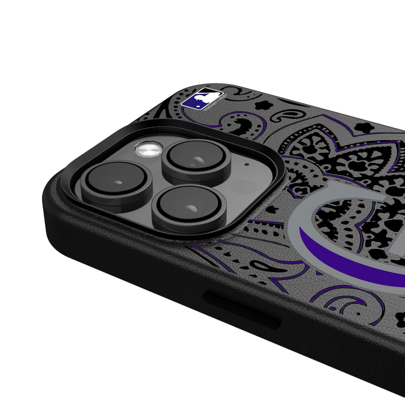 Colorado Rockies Paisley iPhone MagSafe Compatible Phone Case Detail.Jpg