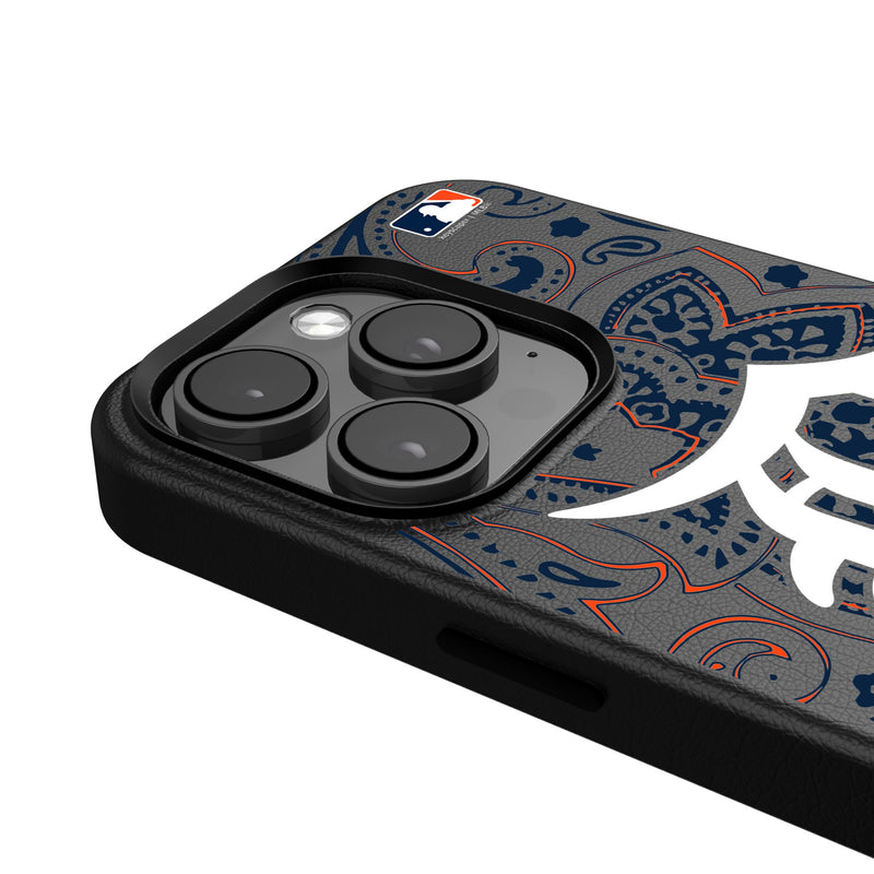 Detroit Tigers Paisley iPhone MagSafe Compatible Phone Case Detail.Jpg