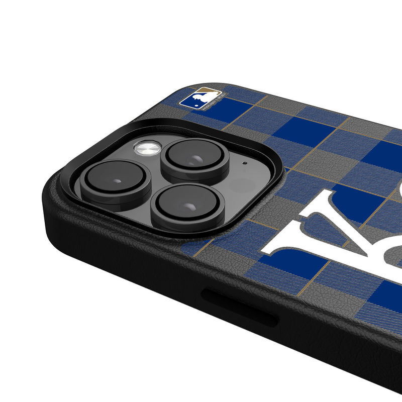 Kansas City Royals Plaid iPhone MagSafe Compatible Phone Case Detail.Jpg