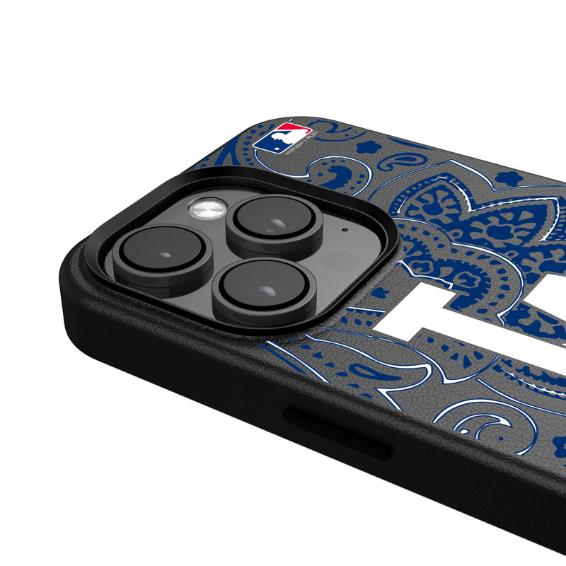 LA Dodgers Paisley iPhone MagSafe Compatible Phone Case Detail.Jpg