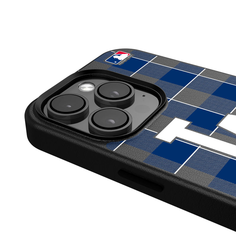 LA Dodgers Plaid iPhone MagSafe Compatible Phone Case Detail.Jpg