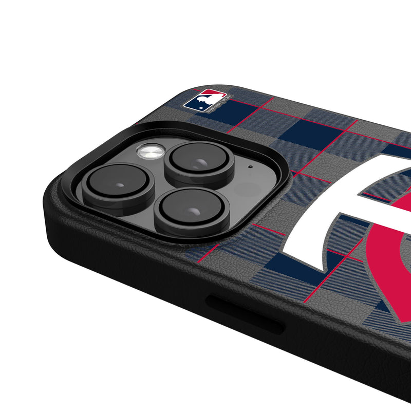 Minnesota Twins Plaid iPhone MagSafe Compatible Phone Case Detail.Jpg