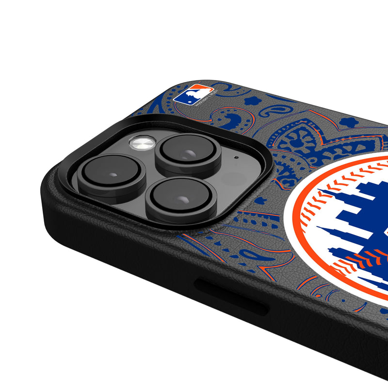 New York Mets Paisley iPhone MagSafe Compatible Phone Case Detail.Jpg