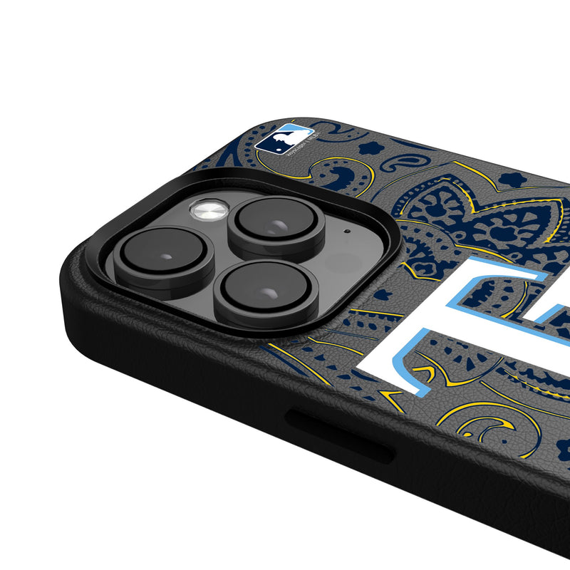 Tampa Bay Rays Paisley iPhone MagSafe Compatible Phone Case Detail.Jpg