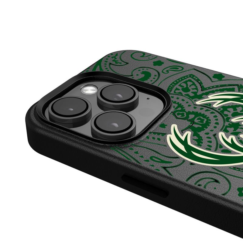 Milwaukee Bucks Paisley iPhone MagSafe Compatible Phone Case Detail.Jpg