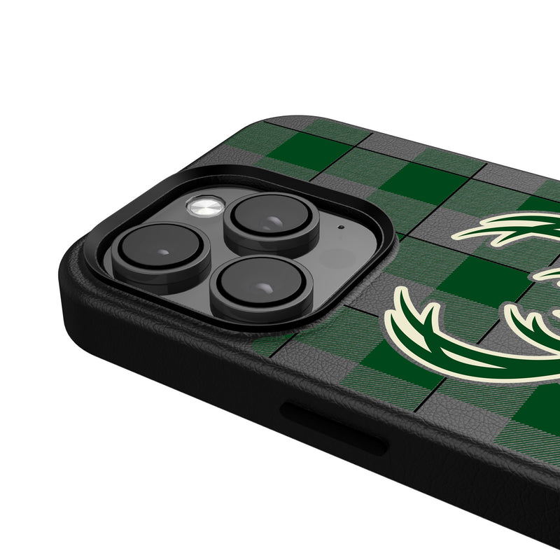 Milwaukee Bucks Plaid iPhone MagSafe Compatible Phone Case Detail.Jpg