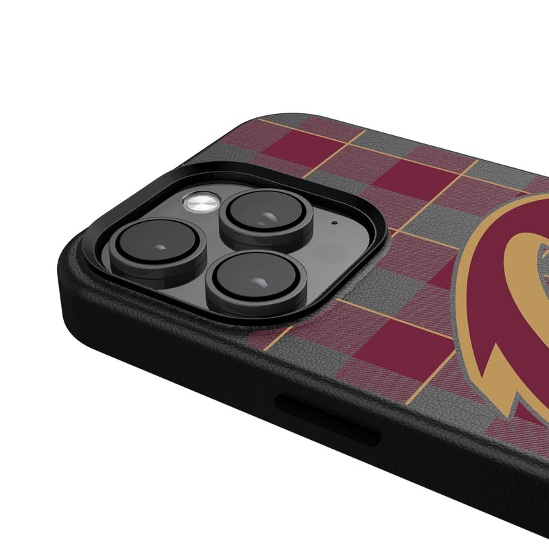 Cleveland Cavaliers Plaid iPhone MagSafe Compatible Phone Case Detail.Jpg