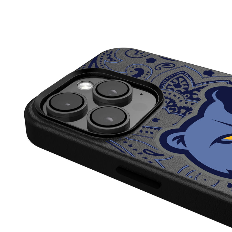 Memphis Grizzlies Paisley iPhone MagSafe Compatible Phone Case Detail.Jpg