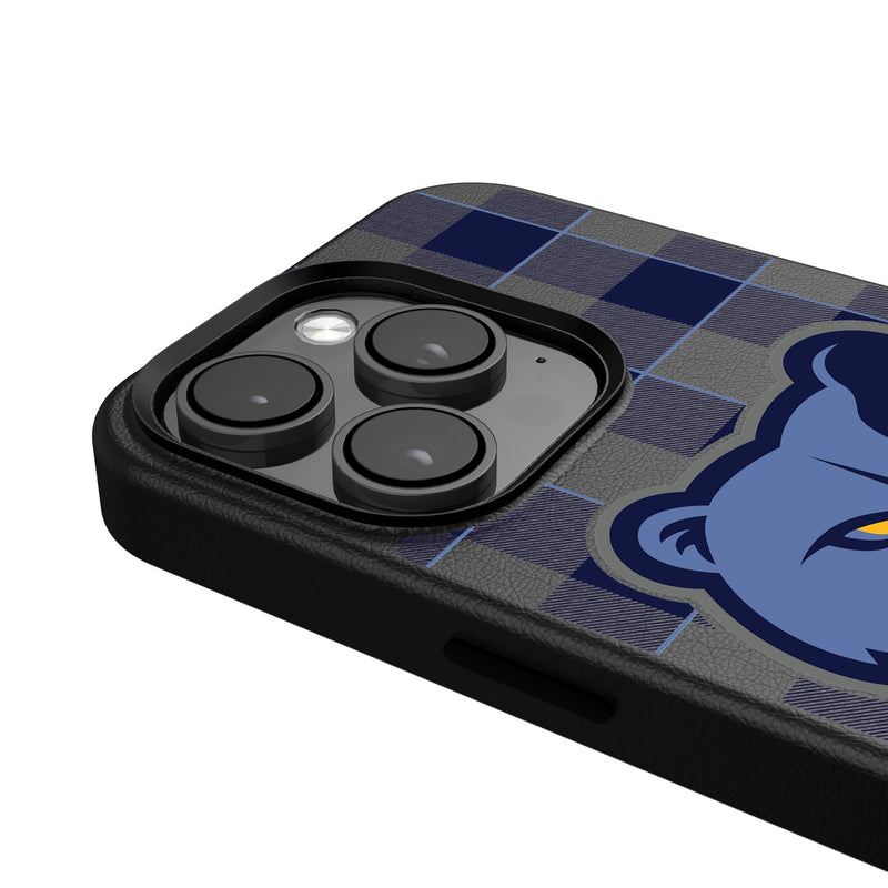 Memphis Grizzlies Plaid iPhone MagSafe Compatible Phone Case Detail.Jpg