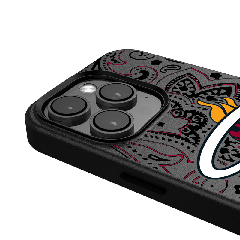 Miami Heat Paisley iPhone MagSafe Compatible Phone Case Detail.Jpg