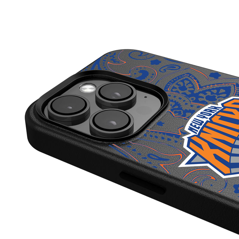 New York Knicks Paisley iPhone MagSafe Compatible Phone Case Detail.Jpg