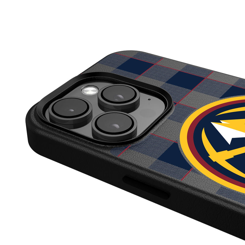 Denver Nuggets Plaid iPhone MagSafe Compatible Phone Case Detail.Jpg