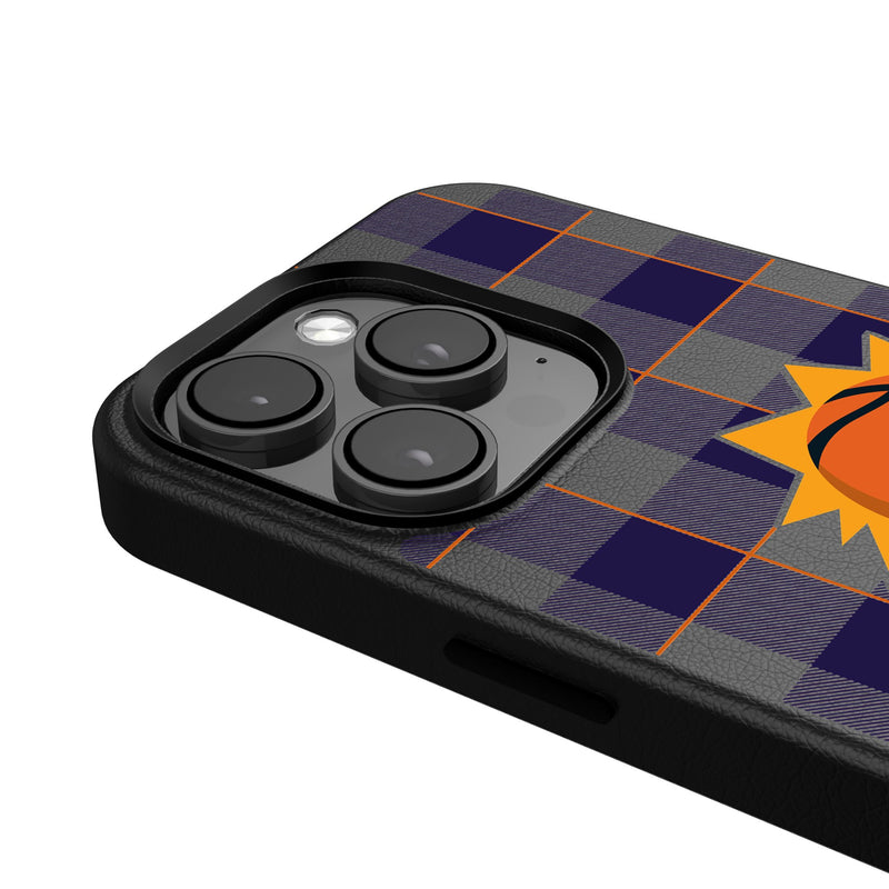 Phoenix Suns Plaid iPhone MagSafe Compatible Phone Case Detail.Jpg