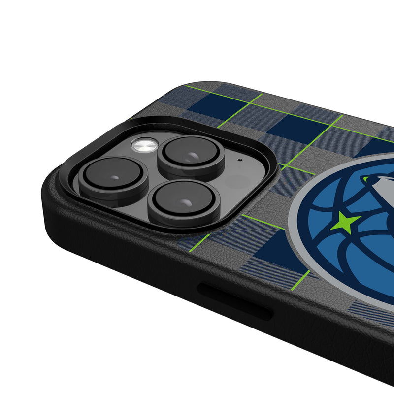 Minnesota Timberwolves Plaid iPhone MagSafe Compatible Phone Case Detail.Jpg