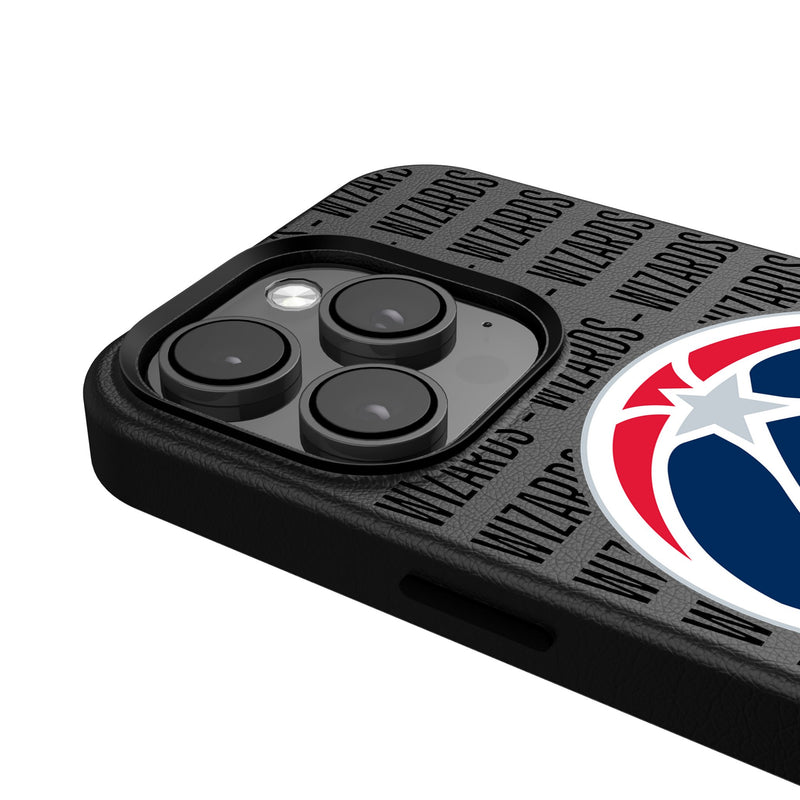 Washington Wizards Text Backdrop iPhone MagSafe Compatible Phone Case Detail.Jpg