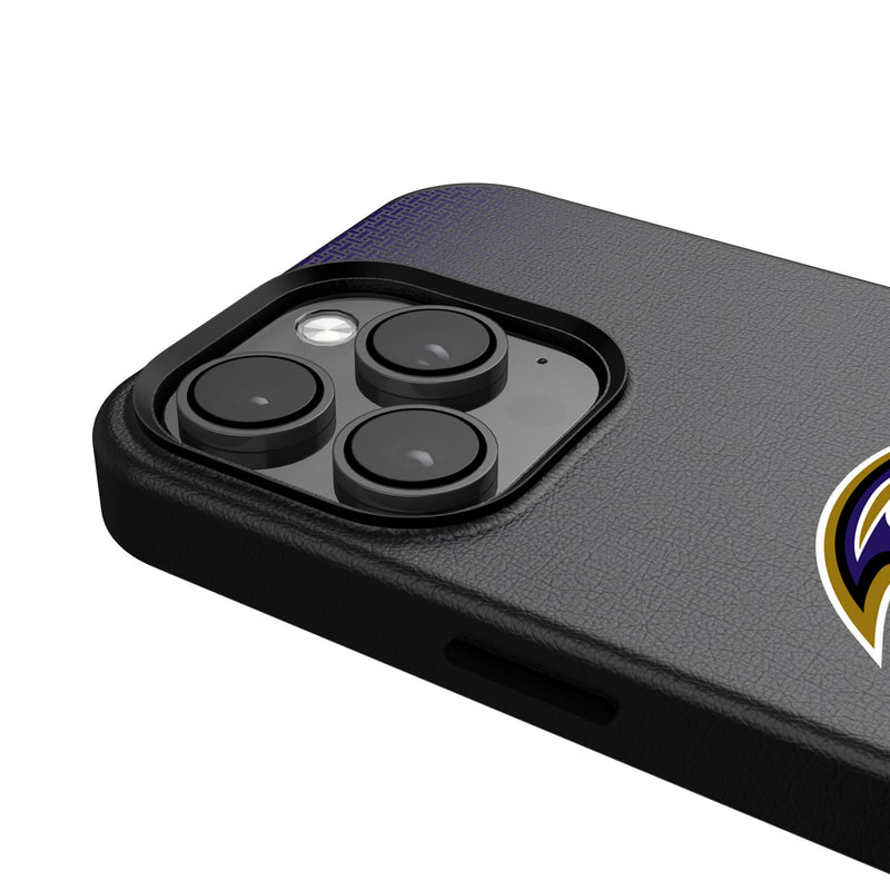 Baltimore Ravens Linen iPhone MagSafe Compatible Phone Case Detail.Jpg