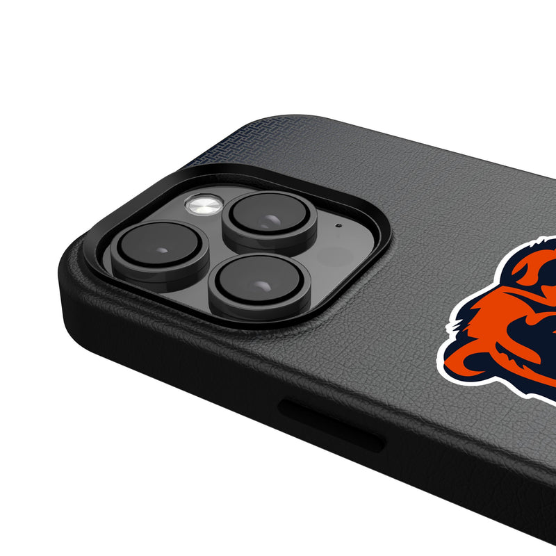 Chicago Bears Linen iPhone MagSafe Compatible Phone Case Detail.Jpg