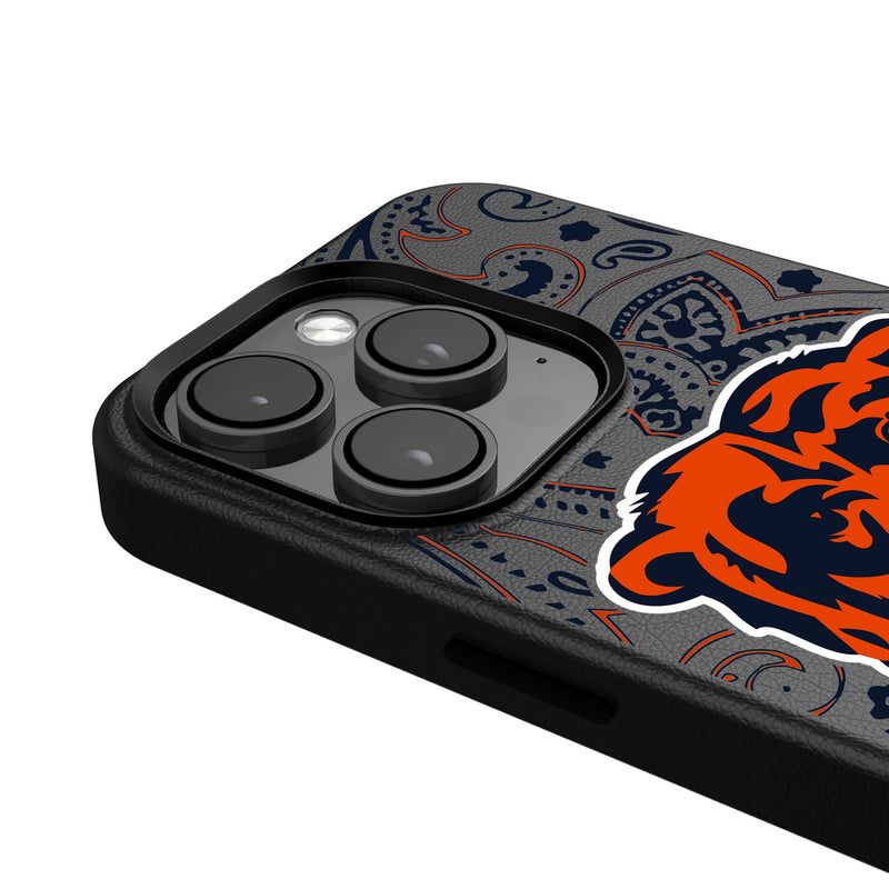 Chicago Bears Paisley iPhone MagSafe Compatible Phone Case Detail.Jpg