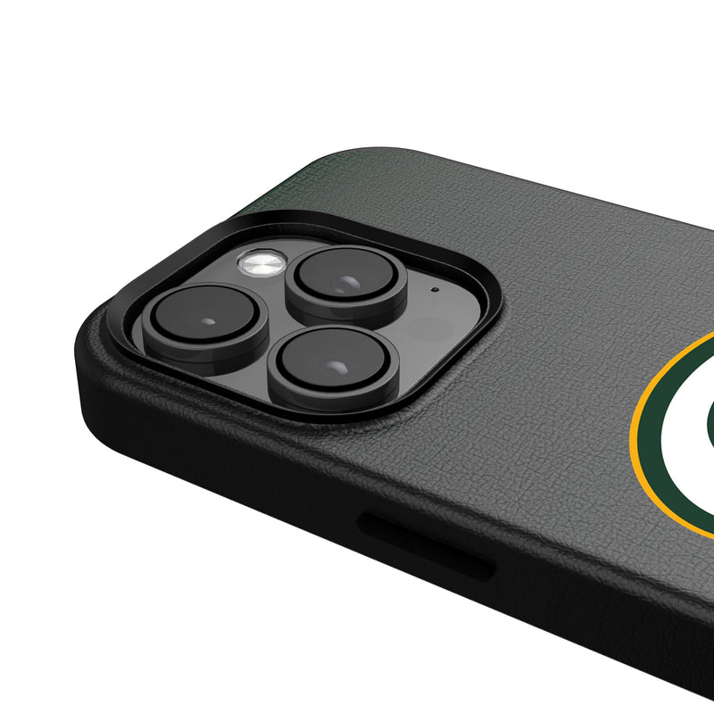 Green Bay Packers Linen iPhone MagSafe Compatible Phone Case Detail.Jpg