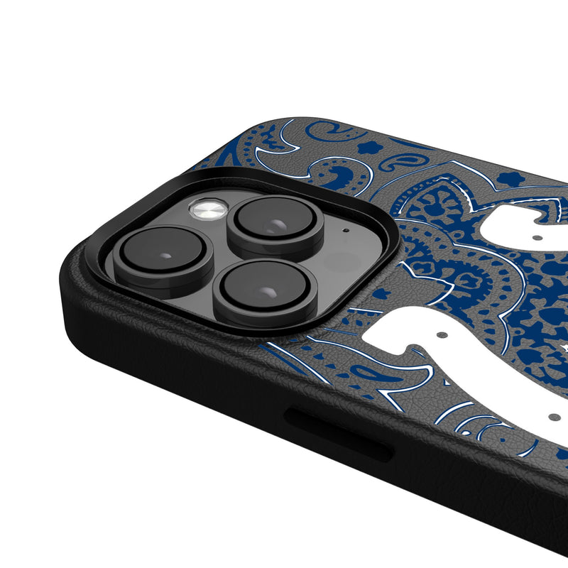 Indianapolis Colts Paisley iPhone MagSafe Compatible Phone Case Detail.Jpg