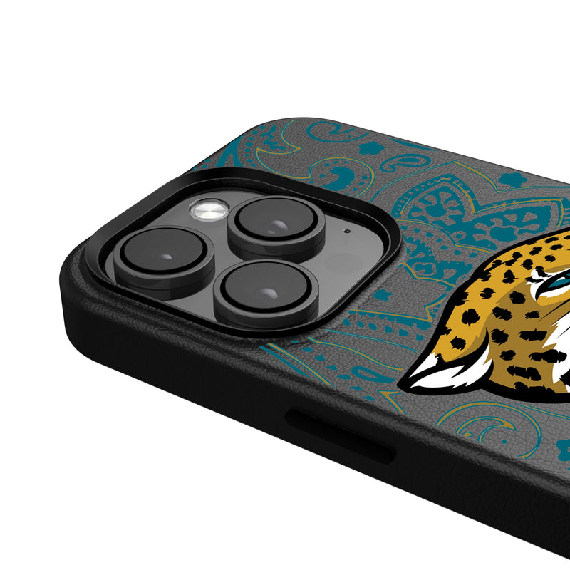 Jacksonville Jaguars Paisley iPhone Magnetic Phone Case Detail.Jpg