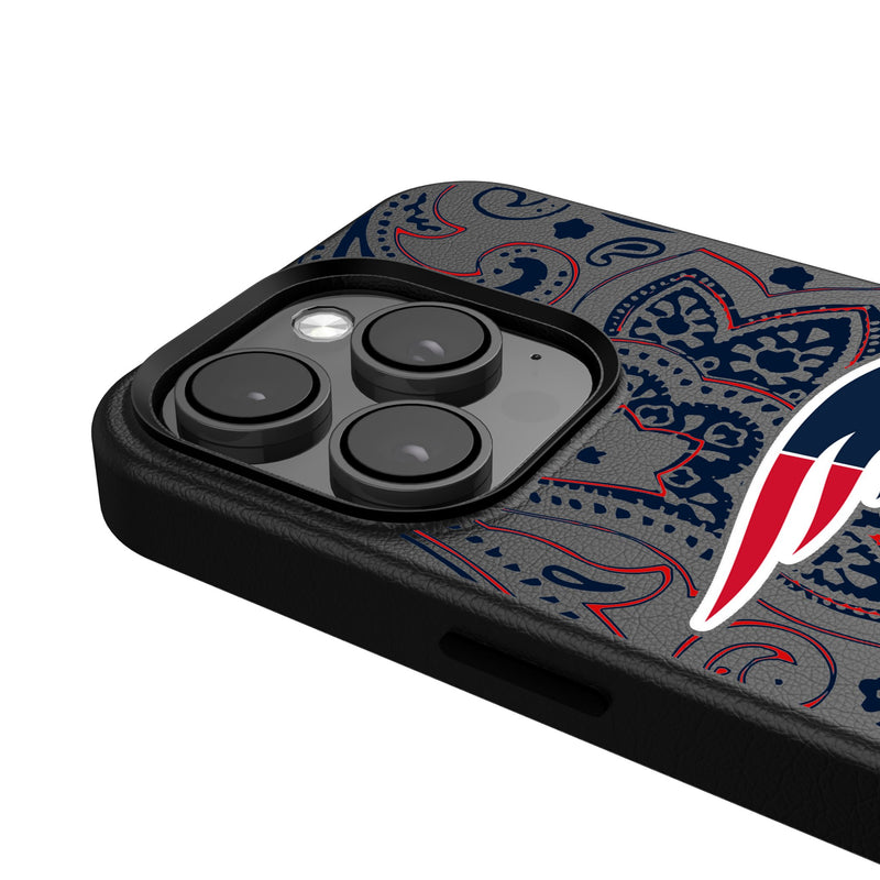 New England Patriots Paisley iPhone Magnetic Phone Case Detail.Jpg