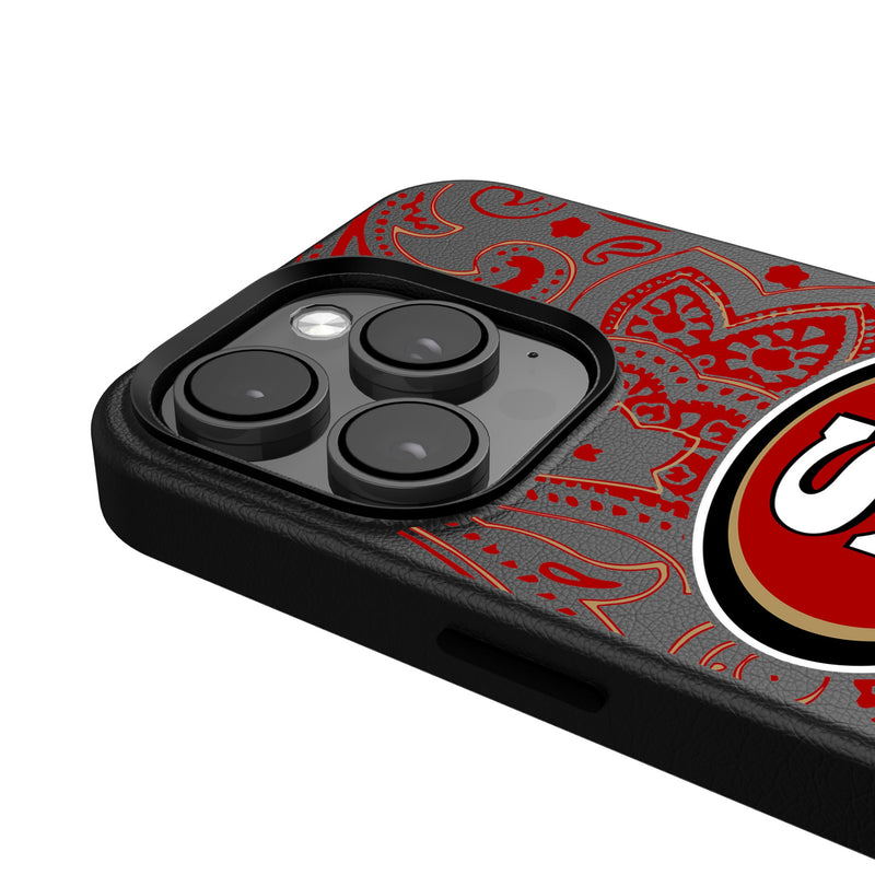 San Francisco 49ers Paisley iPhone MagSafe Compatible Phone Case Detail.Jpg