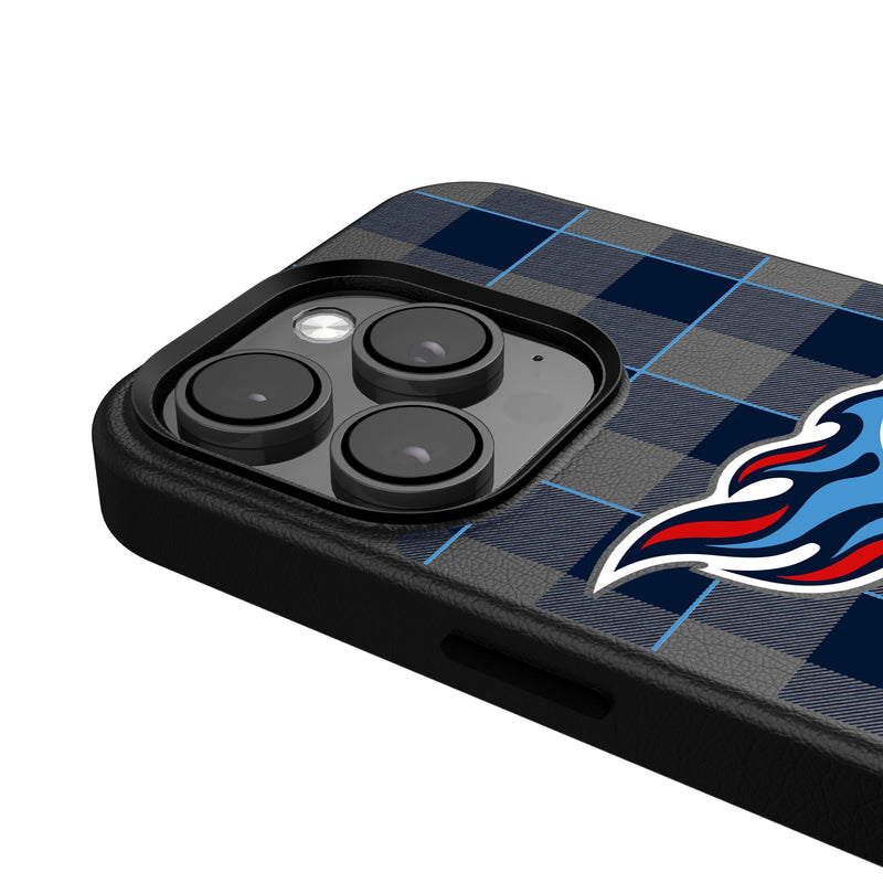 Tennessee Titans Plaid iPhone MagSafe Compatible Phone Case Detail.Jpg