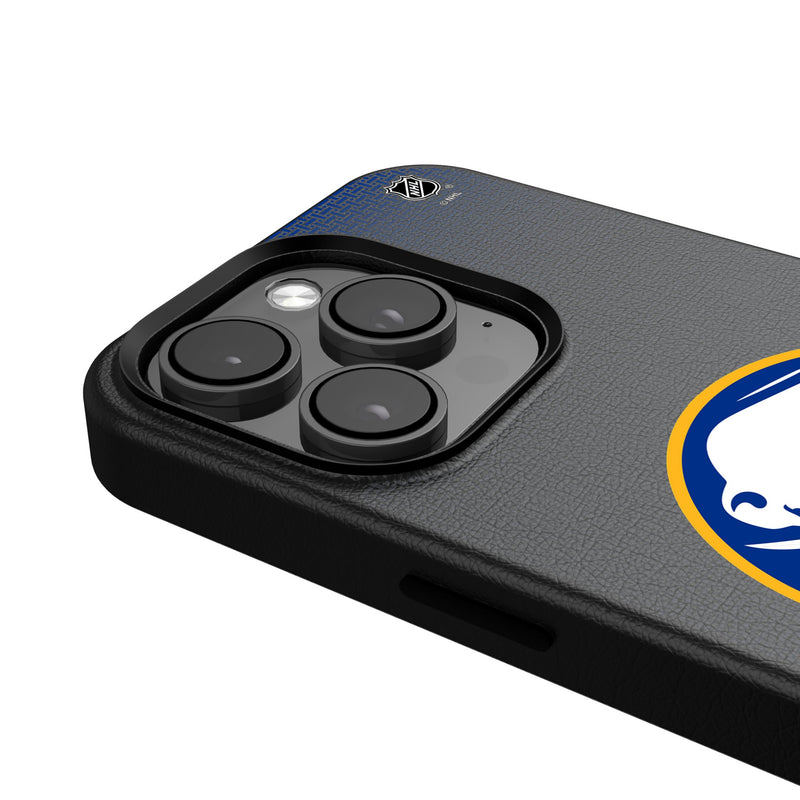 Buffalo Sabres Linen iPhone MagSafe Compatible Phone Case Detail.Jpg