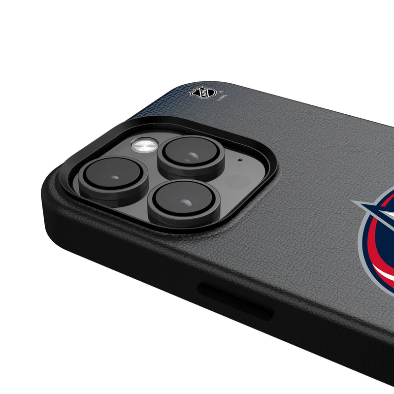 Columbus Blue Jackets Linen iPhone MagSafe Compatible Phone Case Detail.Jpg