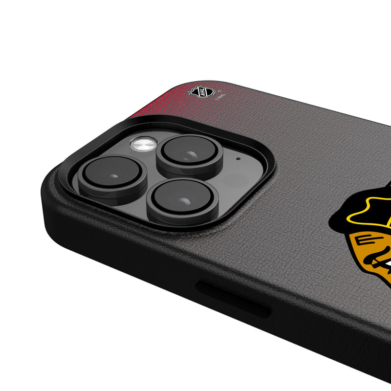 Chicago Blackhawks Linen iPhone MagSafe Compatible Phone Case Detail.Jpg