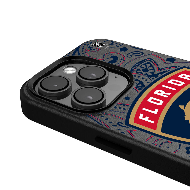 Florida Panthers Paisley iPhone MagSafe Compatible Phone Case Detail.Jpg