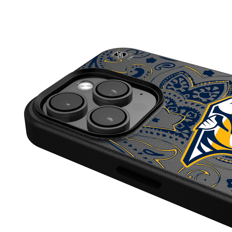 Nashville Predators Paisley iPhone MagSafe Compatible Phone Case Detail.Jpg