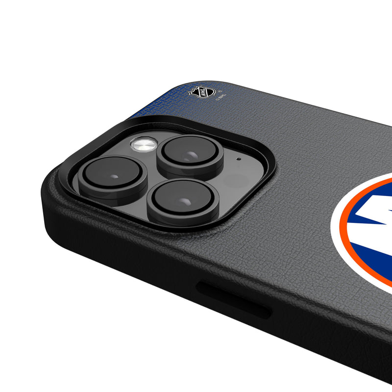 New York Islanders Linen iPhone MagSafe Compatible Phone Case Detail.Jpg