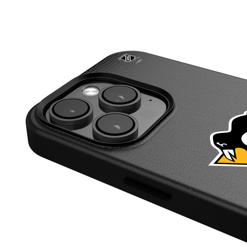 Pittsburgh Penguins Linen iPhone MagSafe Compatible Phone Case Detail.Jpg